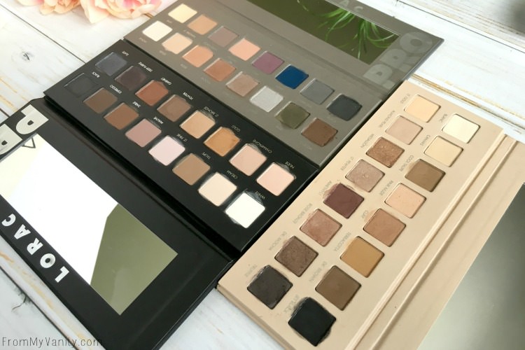 My Comparison Of The Lorac Pro Pro And Pro Palettes From My Vanity