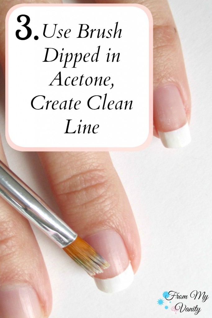 Easy DIY French Manicure at Home // Nail Tutorial // Step 3 // FromMyVanity.com