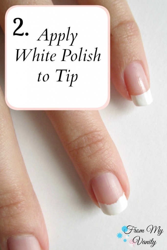 Easy DIY French Manicure at Home // Nail Tutorial // Step 2 // FromMyVanity.com