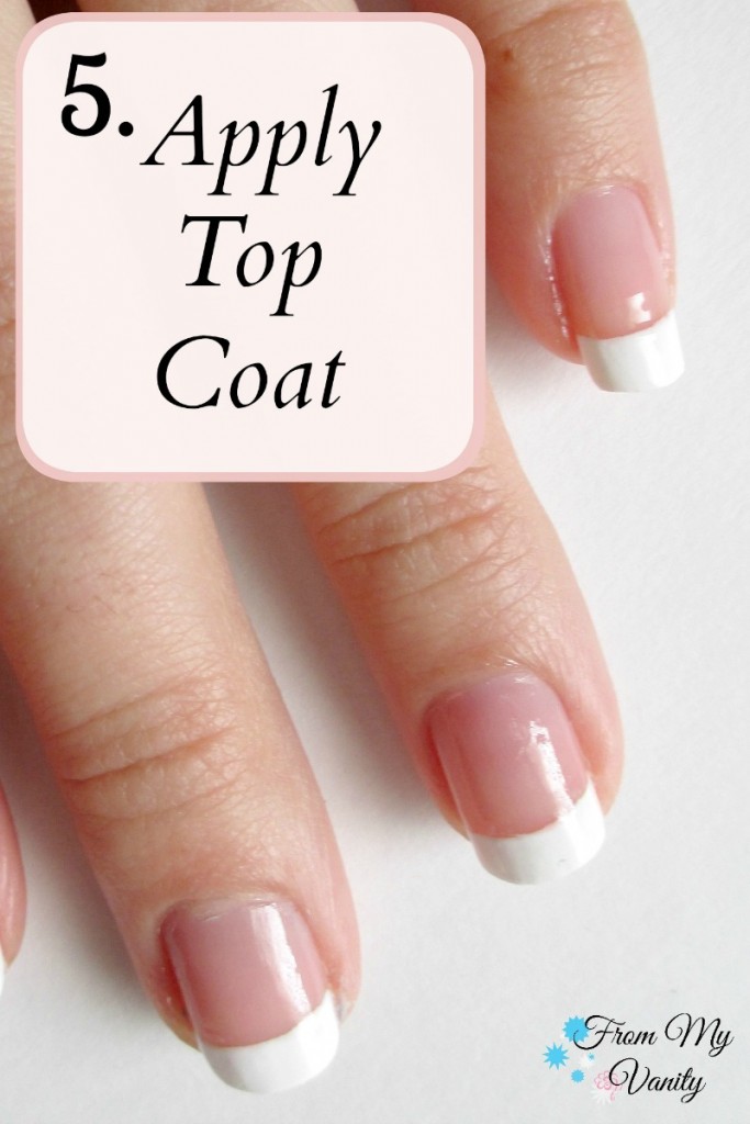 Easy DIY French Manicure at Home // Nail Tutorial // Step 5 // FromMyVanity.com