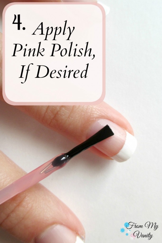 Easy DIY French Manicure at Home // Nail Tutorial // Step 4 // FromMyVanity.com