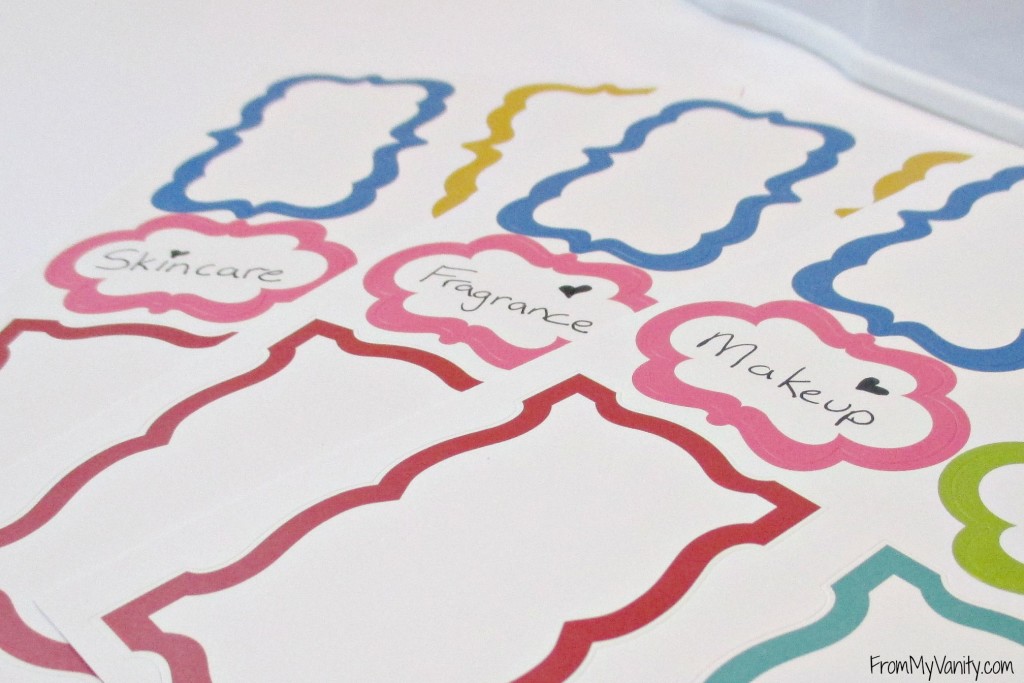 How to Organize Your Samples So You'll Actually Use Them // Fun Label Stickers // From My Vanity