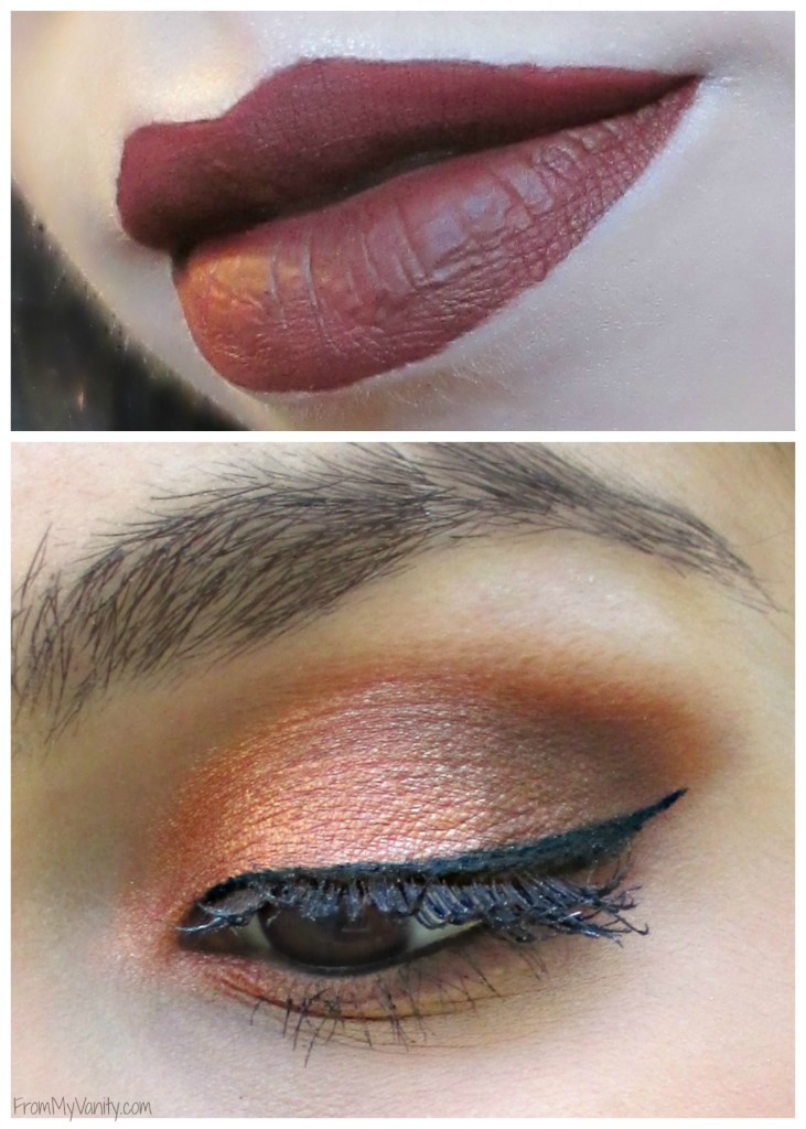Fall-Inspired Face of the Day // featuring Too Faced Semi-Sweet Chocolate Bar Palette // Close Up of Eyes and Lips // #bbcchallenge #fotd #toofaced FromMyVanity.com