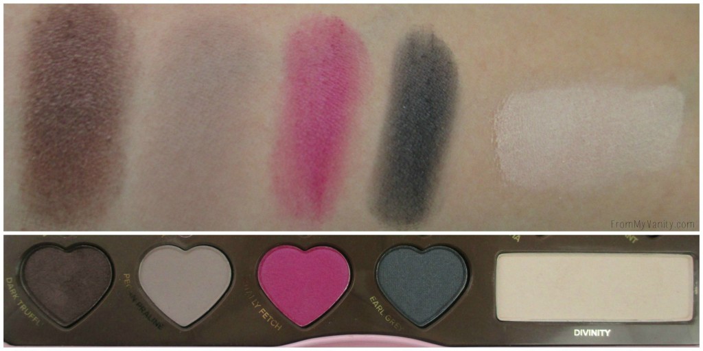 Too Faced Chocolate Bon Bons Palette // Review, Swatches, & Eye Looks // Row 3 Swatches // FromMyVanity.com