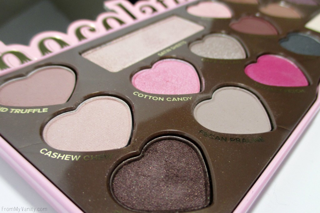 Too Faced Chocolate Bon Bons Palette // Review, Swatches, & Eye Looks // Palette Close Up // FromMyVanity.com