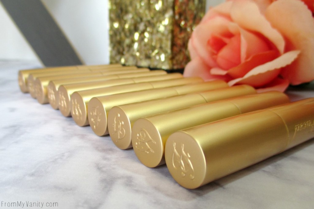 Too Faced knows how to design their packaging! These new La Creme Color Drenched lipstick tubes are classy!