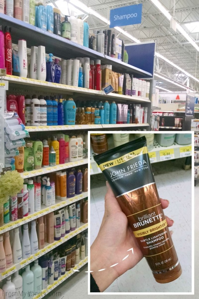 I found the new John Frieda Brilliant Brunette® Visibly Brighter™ Shampoo at my local Walmart!