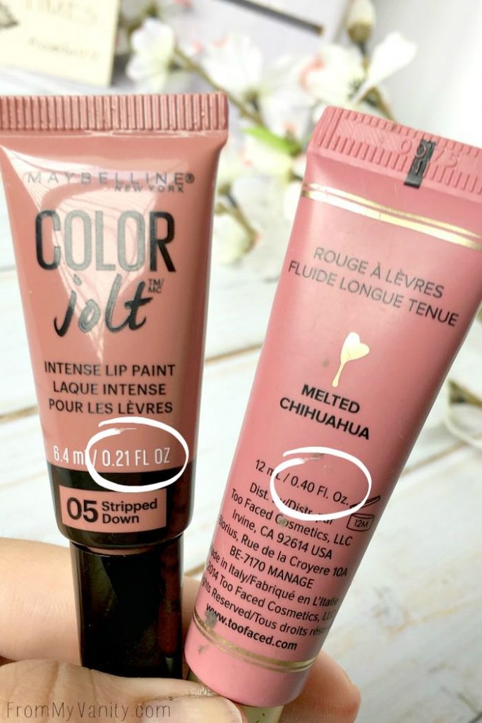 The Color Jolt has half the product of the Melted Chihuahua