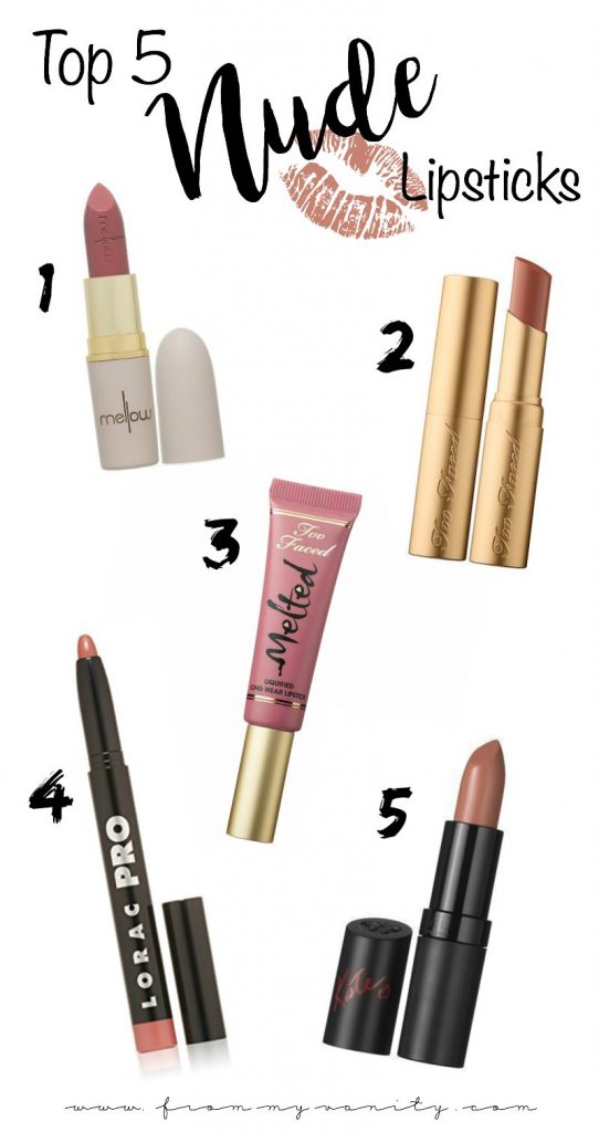 These are the top 5 nude lipsticks -- ride or die, these are the ones I choose over all the other ones in my collection...and there are many in there!