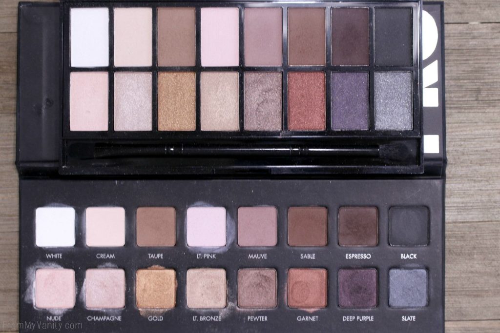 Side by side comparison of the Iconic Pro 1 palette and the PRO palette