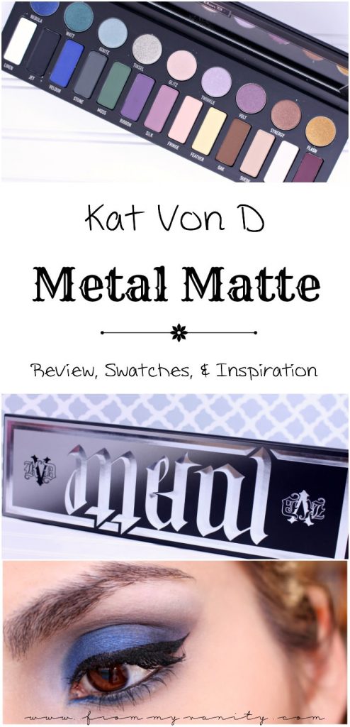 Oh my goodness, the Kat Von D MetalMatte eyeshadow palette looks SO pretty! Check out the swatches and eye looks you can create using this palette!