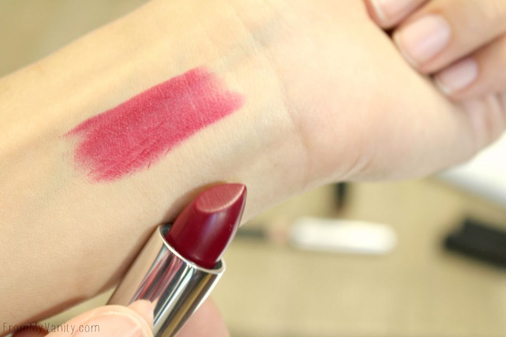 Swatch of the Lipstick in Date Night from the Glo Minerals Bold Pursuit Collection