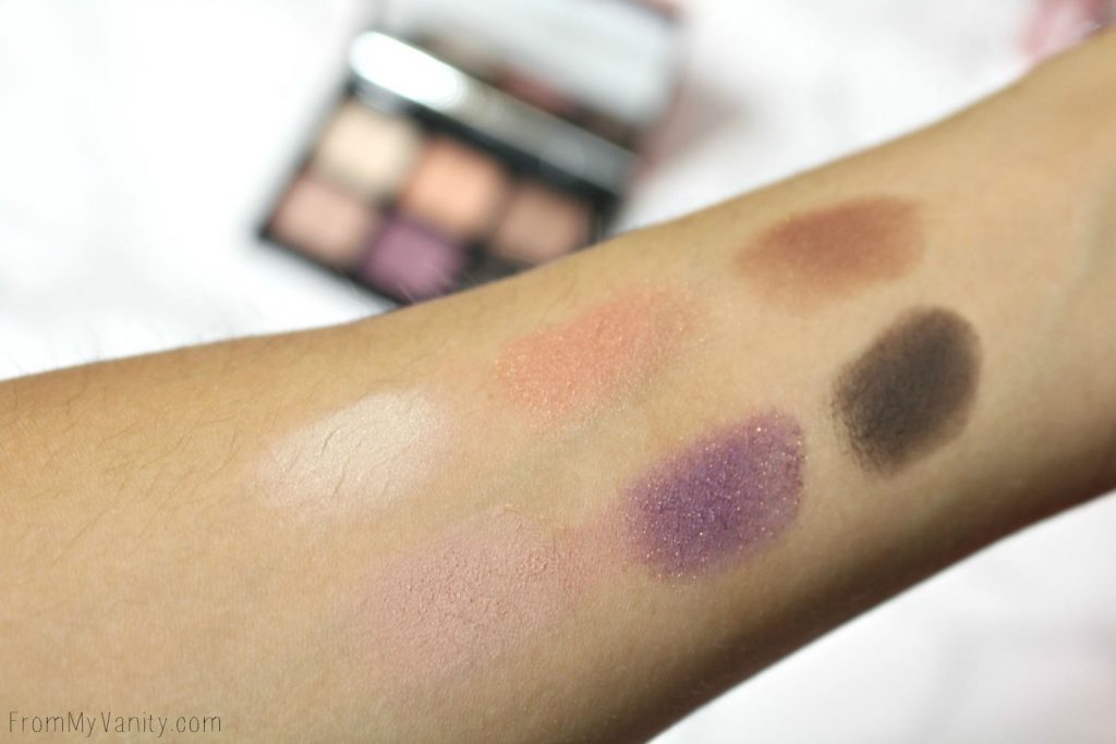 Arm swatches from the Smashbox Eyes | Light It Up: 3 Mini Palettes