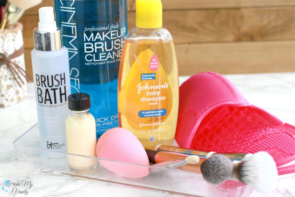 how to wash makeup brushes with baby shampoo