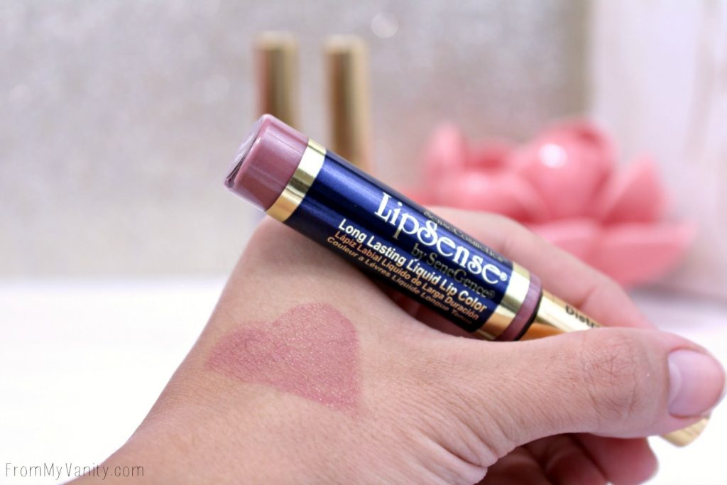 Swatch of LipSense lip color in Praline Rose