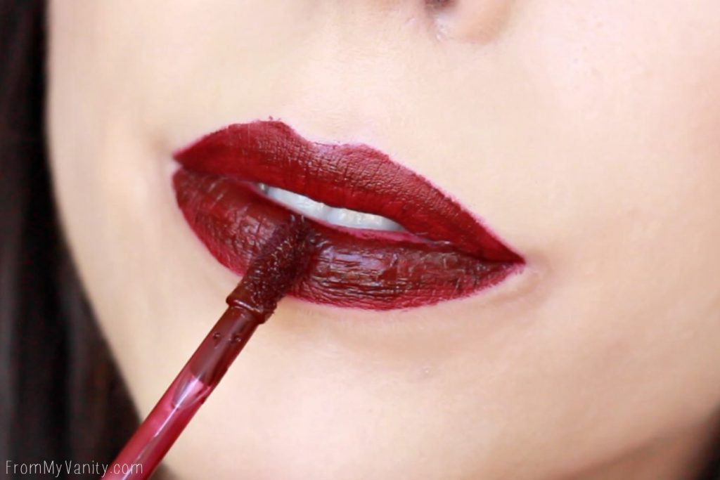 Wet n Wild Liquid Catsuit Matte Lipsticks | Video Vixen | Lip Swatch with Liner