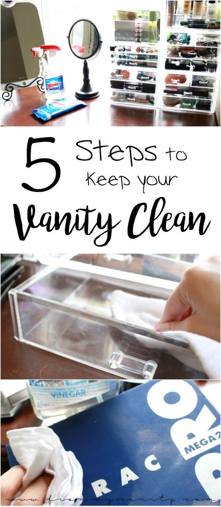 5 Easy Steps to Keep Your Vanity Clean | Tips & Tricks to Organize and Clean Your Vanity | Don’t Stand for Dirty™ with Windex® | Available at Kroger