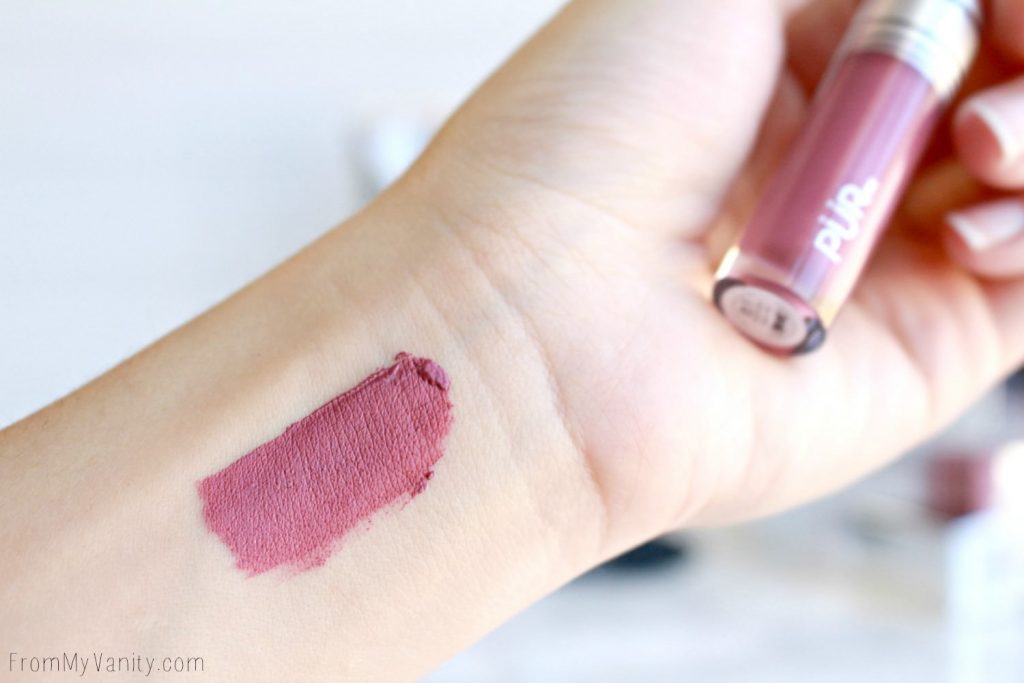 NEW from PUR Cosmetics | Hits and Misses? | Velvet Matte liquid lipstick swatch in Ever After