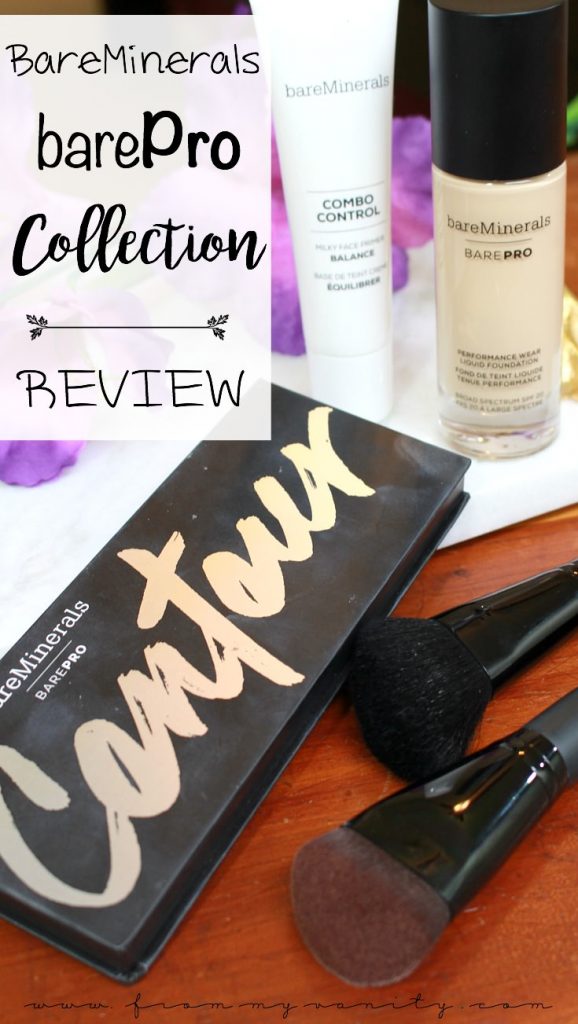 Bare Minerals barePro Collection | Combo Control Primer, Performance Wear foundation, barePro Contour, and brushes | In Depth Review
