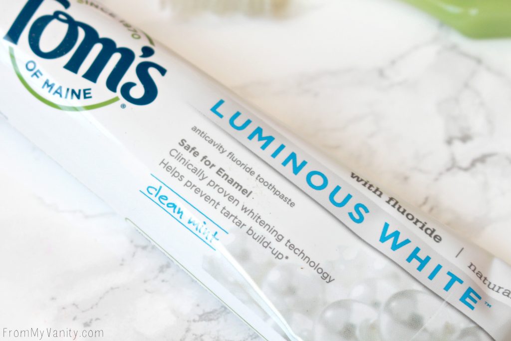 Achieving Whiter Teeth Naturally with Tom's of Maine Luminous White whitening toothpaste