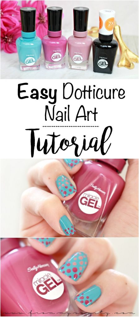 Easy Dotticure Nail Art | Tutorial | Sally Hansen Miracle Gel | Step-By-Step Tutorial
