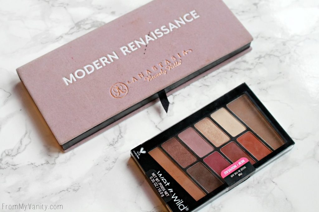 Dupe or Dud | ABH Modern Renaissance vs Wet n Wild Rosé in the Air Palette | Drugstore alternative to highend