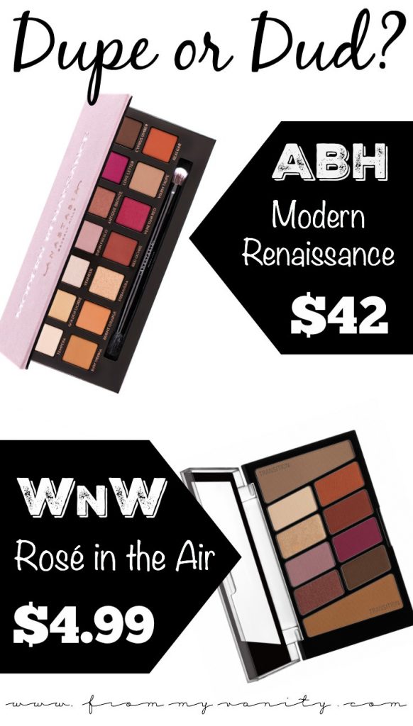 Dupe or Dud? | ABH Modern Renaissance vs Wet n Wild Rosé in the Air Palette | Drugstore Alternative To Highend Palette? | Is it REALLY a Dupe? | Eye Looks, Swatches, Detailed Comparison