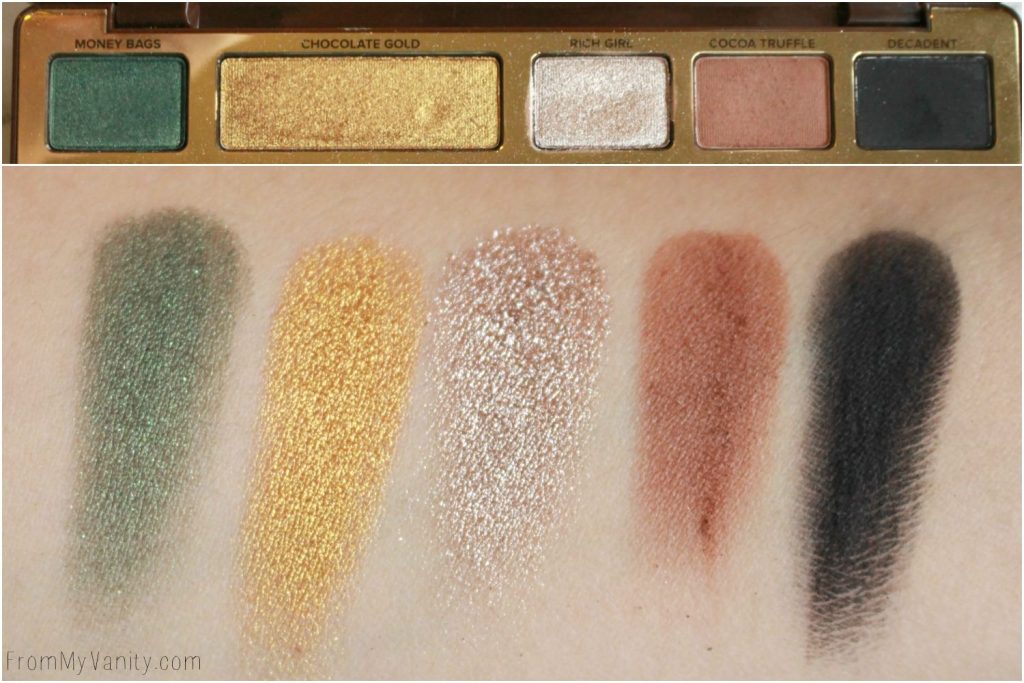 Too Faced Chocolate Gold Palette | Review & LIVE Eye Swatches | Row 1 Swatches