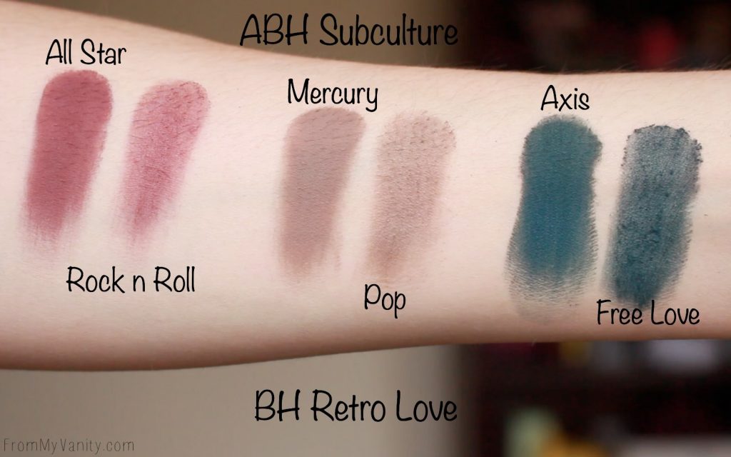 Dupe or Dud | ABH Subculture Palette vs Bad Habit Retro Love Palette | Eye Look Comparison! | Row 2 Swatches