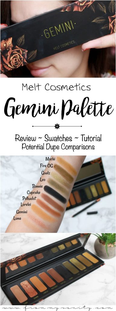 Melt Cosmetics Gemini Palette | Review, Swatches, Tutorial, & Potential Dupes Comparisons | Limited Edition Gemini Palette | Grungy Palette