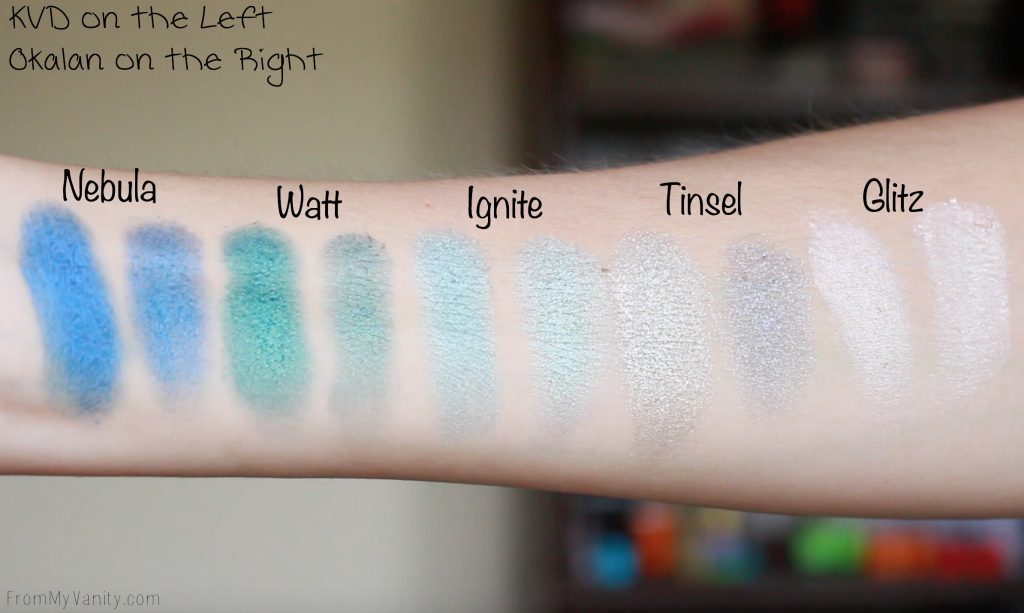 Dupe or Dud | KVD MetalMatte vs Okalan MatteMetal | Eye Look Comparison! | Swatches 1