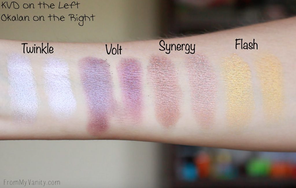 Dupe or Dud | KVD MetalMatte vs Okalan MatteMetal | Eye Look Comparison! | Swatches 2