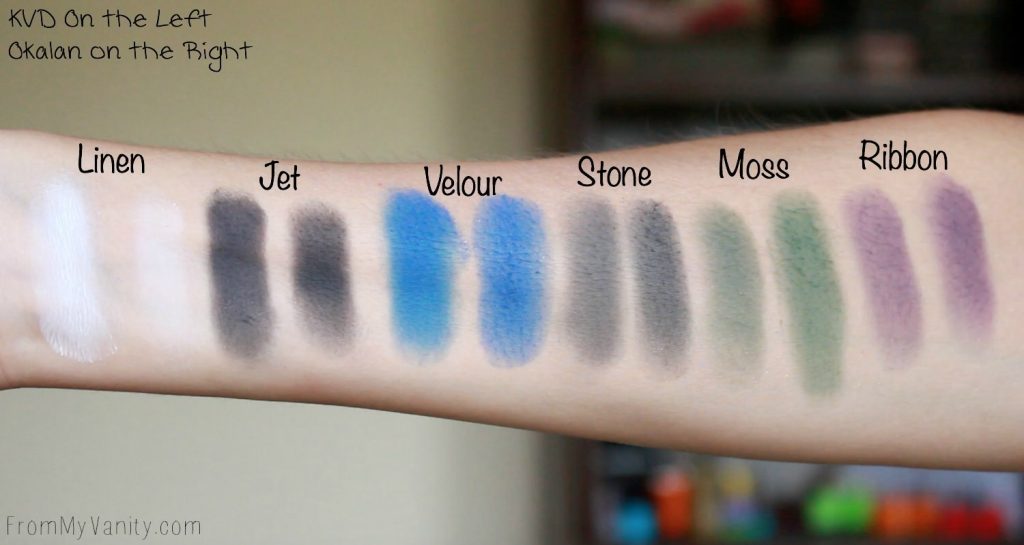 Dupe or Dud | KVD MetalMatte vs Okalan MatteMetal | Eye Look Comparison! | Swatches 3