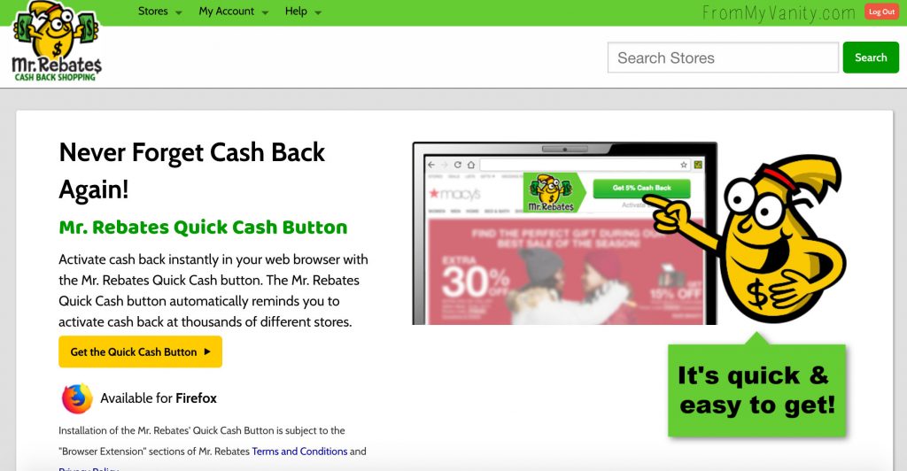 Tips to Save Money with Mr. Rebates | Mr. Rebates Quick Cash Button